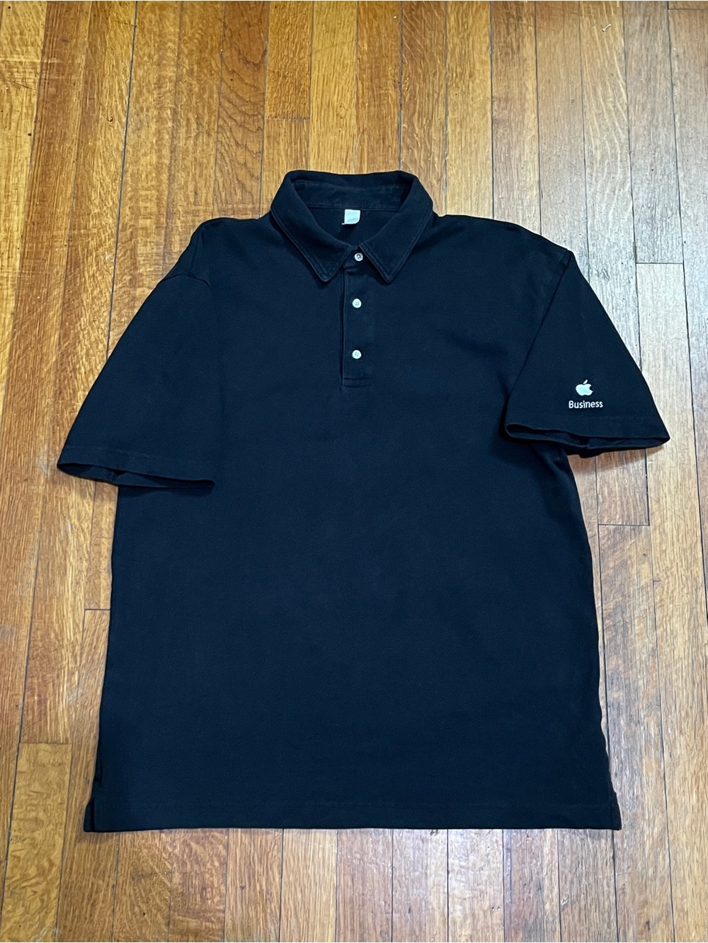 Rare Apple Business Employee Polo Shirt Black Mens Size Large